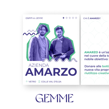 Carousel in the ‘gemma’ format for the GEMME Instagram page